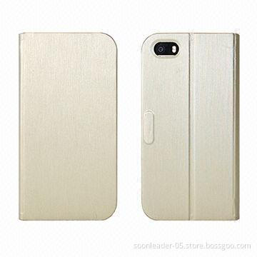 Golden Folio Design Standing Cover, Suitable for iPhone 5/ 5s, All Colors are Available